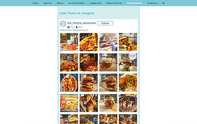 Instagram Feed on the Riviera website