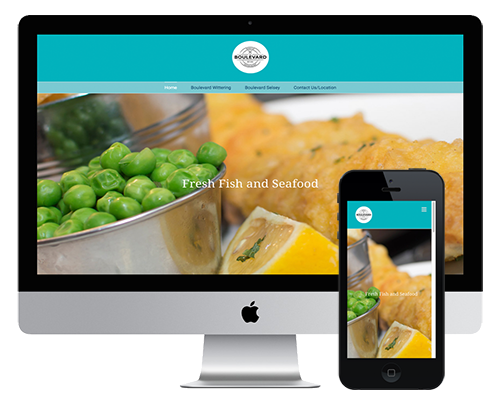 Boulevard Restaurant website by Cottagewebs, Sussex Web Design
