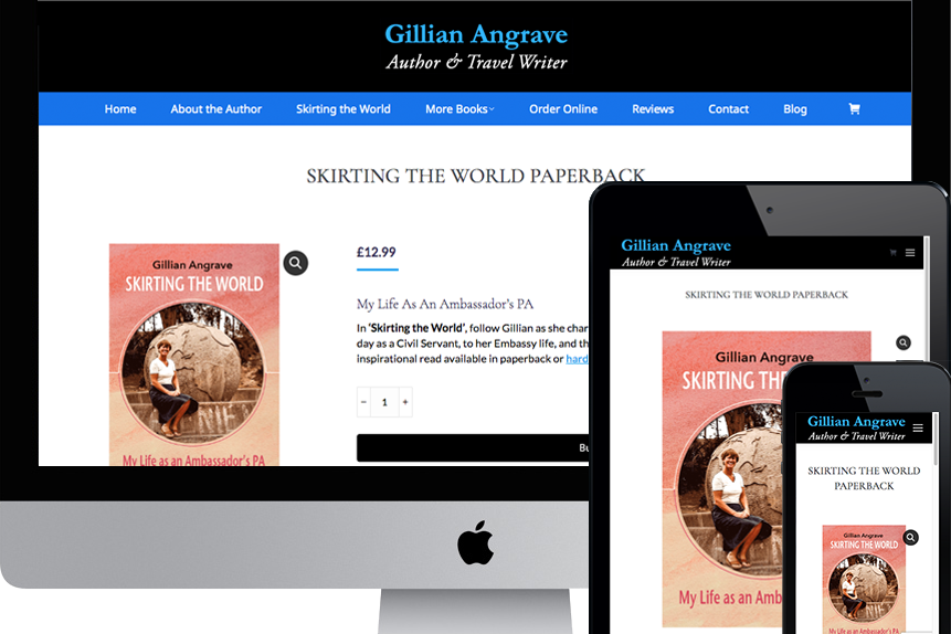 Gillian Angrave's e-commerce website created by Cottagewebs