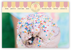 Food and Drink Portfolio featuring the website of Sussex Vintage Ices