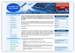 Acumen Accounting, accountants services in Croydon, London, website by Cottagewebs