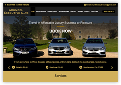 Website for Arundel Executive Cars