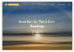 Aura Sunrise Tarot and distance healing website