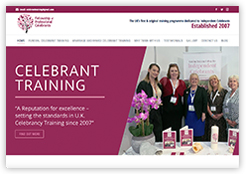 Celebrants and Funeral Directors portfolio featuring the UK's number one training programme dedicated to Independent Celebrants