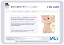 Enslin Limited Dental Surgery website