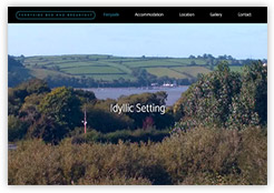 Ferryside Air BnB website, designed by Cottagewebs