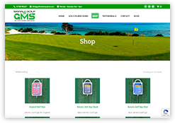 Golf Marker Systems website Online shop section built in WooCommerce.