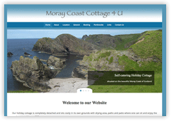 Moray Coast Cottage website on the Accommodation directory of Cottagewebs