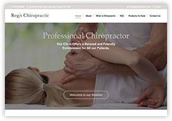 Health and Beauty portfolio, featuring the website of Regis Chiropractic