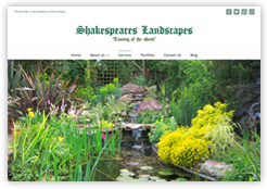 Homes and Gardens Portfolio. Shakespeare's Landscapes website by Cottagewebs