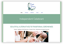 Website of Terri Negus, Celebrant on our Celebrants and Funeral Directors portfolio.