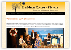 Blackham County Players website on our People and Community portfolio